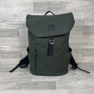 Stubble & Co The Backpack, 20l Daypack, Green  Water Repellent Cotton & Leather - Image 1 of 4