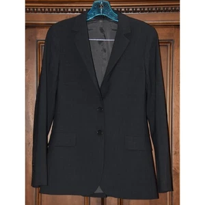 Theory Business Blazer Gray Stretch Wool-blend Jacket Size 6 - Picture 1 of 8