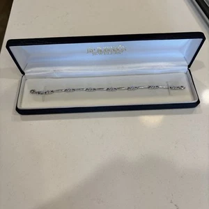 10k J B Robinson Weißgold Herz Armband 7 cm lang kein Schrott - Bild 1 von 6