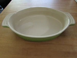Le Creuset 11 . 05 Palmengrün Oval Backkasserolle Servierform Pfanne - Bild 1 von 3