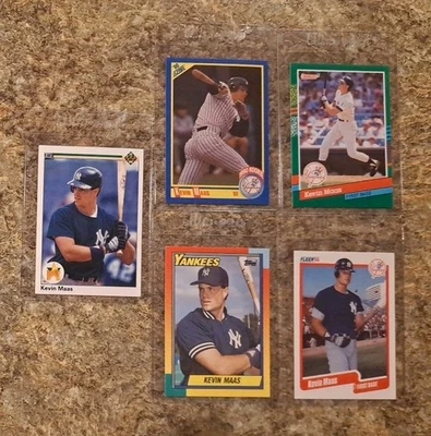 (5) Tarjeta de novato Kevin Maas 1990 Upper Deck RC Score Fleer Topps 1991 Yankees  Foto 1 de 4