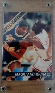 1991 1992 BALLSTREET #9 MICHAEL JORDAN/MAGIC JOHNSON (in a case near mint) - Picture 1 of 2