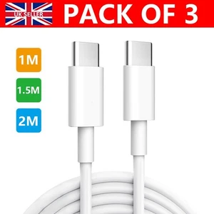 Cavo di ricarica da Type C a Type C iPhone 16 Pro Max caricatore veloce piombo lungo UK - Foto 1 di 9