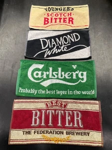 Beer Bar Towels 4 Cotton Mats Preloved Commercial Grade Golf Fishing see sizes - Picture 1 of 13