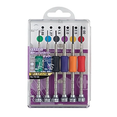 VESSEL 6 pieces Small Hex Screwdriver set TD-58 Free Ship w/Tracking# New Japan - Image 1 of 4