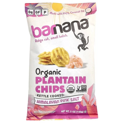 Organic Plantain Chips, Himalayan Pink Salt, 5 oz (140 g) - Image 1 of 2