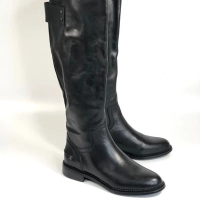Botas de Equitação Franco Sarto Henrietta 7 M Feminina Couro Preto Equestre  - Imagem 1 de 4