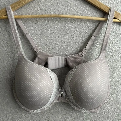 Victoria’s Secret Body by Victoria Perfect Shape Tan White Polka Dots Bra 38D - Image 1 of 4