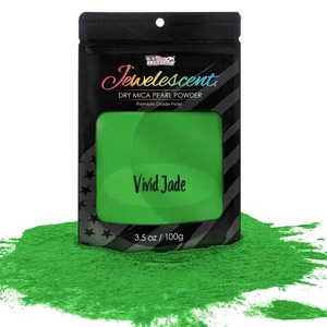 Vivid Jade Mica Pearl Powder 3.5oz Cosmetic Grade Resin Soap Slime Makeup Art - Picture 1 of 5