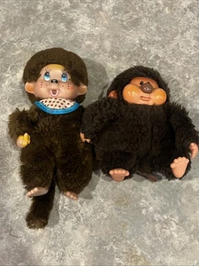 Vintage Russ 1970s Thumb Sucker Teddy Bear Monkey Brown Plush Thumkey & Bobby - Picture 1 of 7