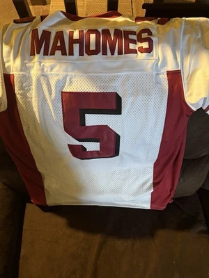 Camiseta cosida personalizada Mahomes #5 Whitehouse High School, blanca XL, Chiefs MVP Foto 1 de 4