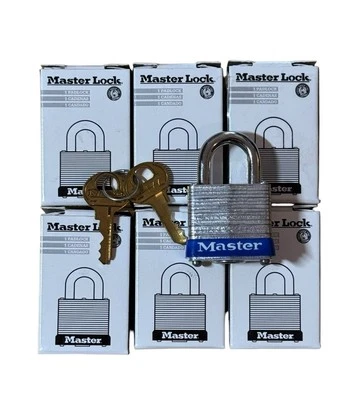 Lot of 6 Master Lock 7KA P177 Padlocks Locks w/ Keys (Key numbers KAP177) - Image 1 of 4