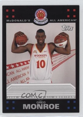 2008 Topps McDonald's All-American Game Portrait Greg Monroe #GM Foto 1 de 2