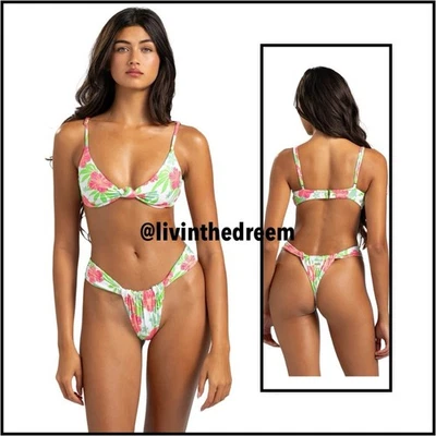 Beach Bunny Rio Nudo Top XL y Delphin Tango Parte Inferior L - Rosa Selva Floral $196 Foto 1 de 4