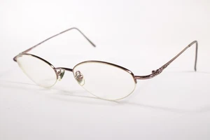 Laura Ashley Eyeglasses Unknown Womens Bronze Semi-Rimless Titanium Frames 48 mm - Picture 1 of 4