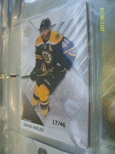 DAVID KREJCI SP GAME USED 2016-17   # 65 AND # 17/46 !!!