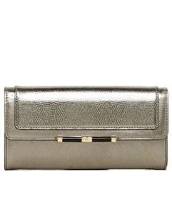 DIANE VON FURSTENBERG KLAPPE KROKO-PRÄGUNG METALLIC LEDER GELDBÖRSE $ 175 - Bild 1 von 3