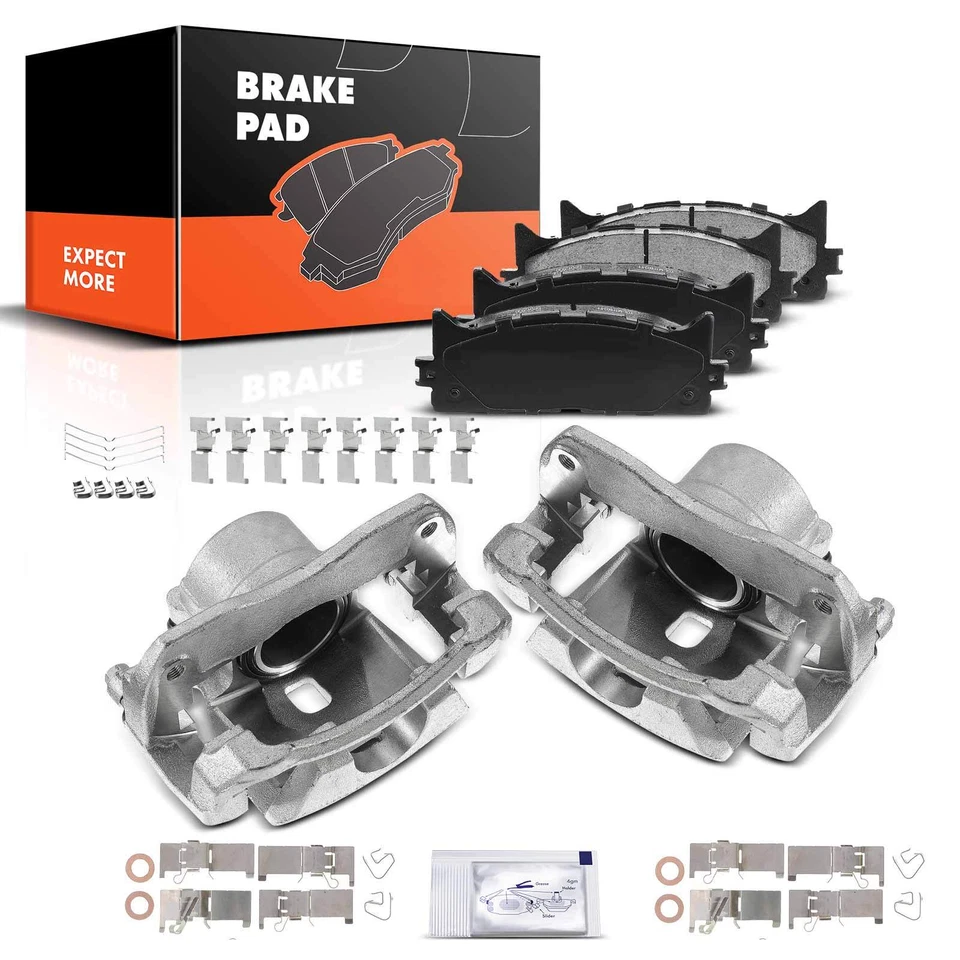 6x Pinza de freno delantera y pastillas de freno para Toyota Camry Avalon 2008-2018 Lexus ES350 Foto 1 de 4