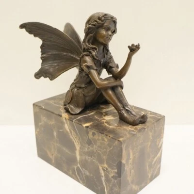 Statue Elf Art Deco Style Art Nouveau Style Bronze Sculpture - Image 1 of 4