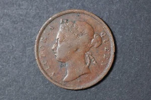 Straits Settlements (QV) 1874H 1 cent Copper Coin ( Wt : 9.09 g ) C745 - Picture 1 of 9