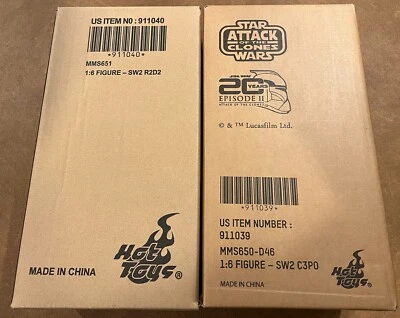 Nuevo Hot Toys MMS651 + MMS650-D46 Star Wars ATAQUE DE LOS CLONES 1/6 R2-D2 + C3PO Foto 1 de 3