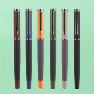 You Ping 3775 Metal Fountain Pen & Converter, Fine Nib, Gunmetal Trim, 6 Colors - Picture 1 of 11