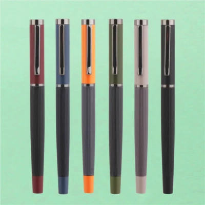 Pluma Estilográfica y Convertidor You Ping 3775 Metal, Plumín Fino, Borde Gunmetal, 6 Colores Foto 1 de 4