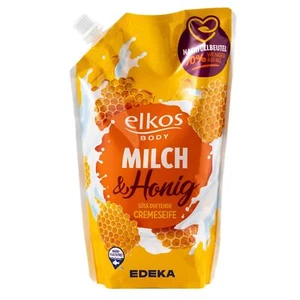 3x elkos BODY Milch & Honig Süss Duftende Cremeseife Nachfüllbeutel 750ml - Bild 1 von 1