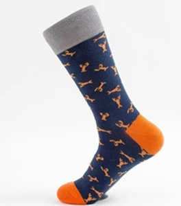 Navy Blue Orange Lobster Socks SF944 - Picture 1 of 1