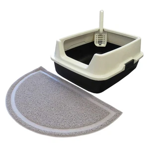 Sparpaket Katzentoilette Katzenklo MARCELLO mit extra hohem Rand u. Vorlegematte - Zdjęcie 1 z 5