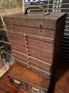 1900s Table Top Cabinet Apothecary Industrial Primitive Country Farmhouse - Picture 1 of 10