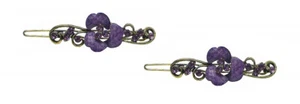 Pair of Small Barrettes Snap Hair Clips for Thin Hair Women Girls P86175-014pr - Picture 1 of 6