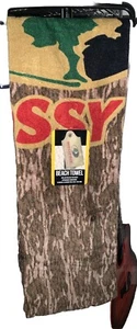 Toalla de playa Mossy Oak 34X64 logotipo pinos verde - Imagen 1 de 7