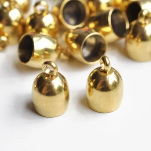Ø4, Ø5, Ø6, Ø7 y Ø8 mm Tapas de extremo de acero inoxidable de alta calidad para cintas, colores dorados - Imagen 1 de 5
