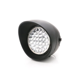 LED Black Bullet Headlight Lamp Front Light Vintage Cruiser Choppers VT Custom - Picture 1 of 8