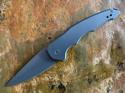 Cuchillos Hoback, OneSam, titanio, acero CPM-20CV, acabado lavado a piedra Foto 1 de 4