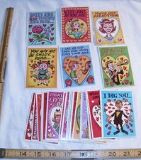 FUNNY VALENTINES TRADING CARDS MIX LOT OF 23 TOPPS 1959