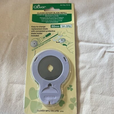 Trébol - Repuesto de hoja giratoria 60 mm - 1 hoja - Nuevo en paquete - #7510 - Costura acolchada. NUEVO Foto 1 de 2