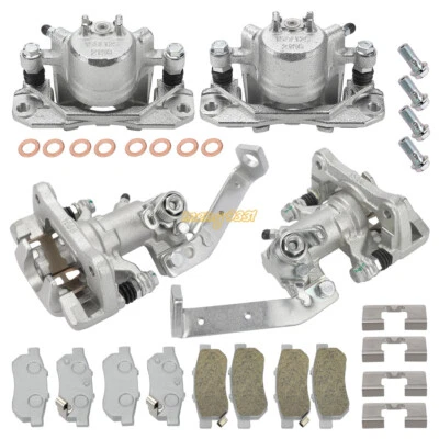 Front Rear Brake Calipers & Ceramic Pads for 2009-2013 Honda Big Red 700 MUV700 - Image 1 of 4