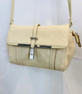 FIORELLI Cream Cross Body Bag Shoulder Flap Bag Faux Leather Vegan - Picture 1 of 10