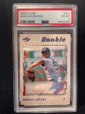 1996 Score Mariano Rivera Rookie RC #225 PSA 6 HOF yankees low pop - Image 1 of 2