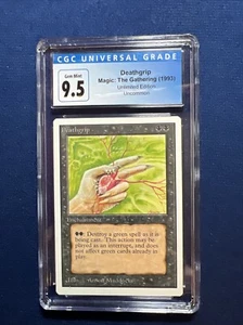 MTG Unlimited Deathgrip CGC 9.5 GEM MINT (Blue Label 10)  1993 - Picture 1 of 2