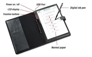 genius g-note 7100 Graphic Tablet with two red/black stylus/ink pens & portfolio - Picture 1 of 7