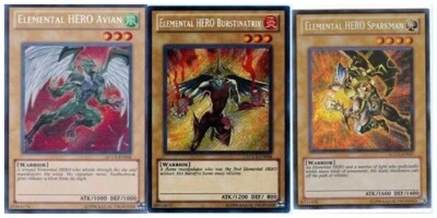 Elemental HERO Avian (Alternate Art) unique Artworks Set Burstinatrix+ SparkMan - Image 1 of 4