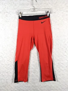 Nike Pro Leggings Donna Medium Dri Fit Hypercool Allenamento Capri Yoga Rosso 642564 - Foto 1 di 8