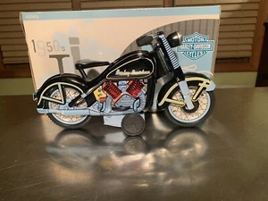 Xonex Harley Davidson Motorräder schwarz 50er Jahre Blechspielzeug Reproduktion neu unbenutzt  - Bild 1 von 3