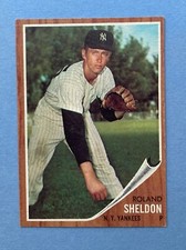 1962 Topps Baseball Roland Sheldon #185 New York Yankees Vintage Card