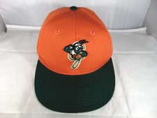 Greensboro Grasshopper Hat Cap Strap Back Men Orange Green Minor League Baseball