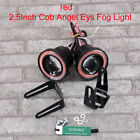Red COB 2.5" GM Projector LED Fog Lights Lamps Halo Angel Eyes Rings UK Stock
