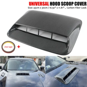 Campana extractora de admisión de flujo de aire tapa de ventilación recorte decoración universal fibra de carbono - Imagen 1 de 12